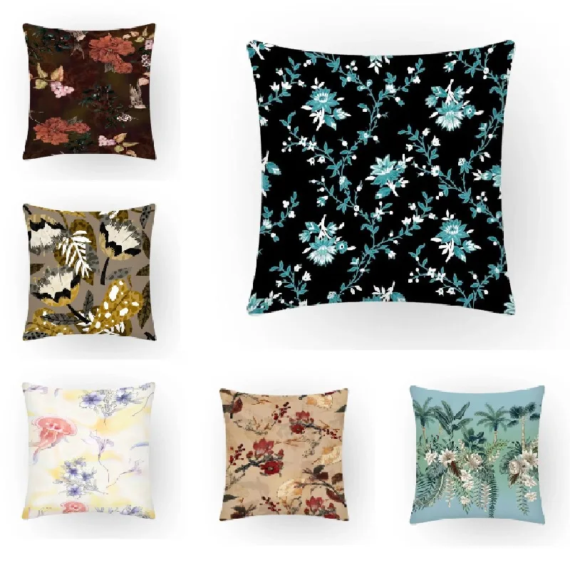Pillowcase Plant Leaves Flower 45x45cm Dark-Colored Natural Fashion Polyster Cojines Personalized Premium Home Decorative E2003
Pillowcase Plant Leaves Flower 45x45cm Dark-Colored Natural Fashion Polyster Cojines Personalized Premium Home Decorative E2003