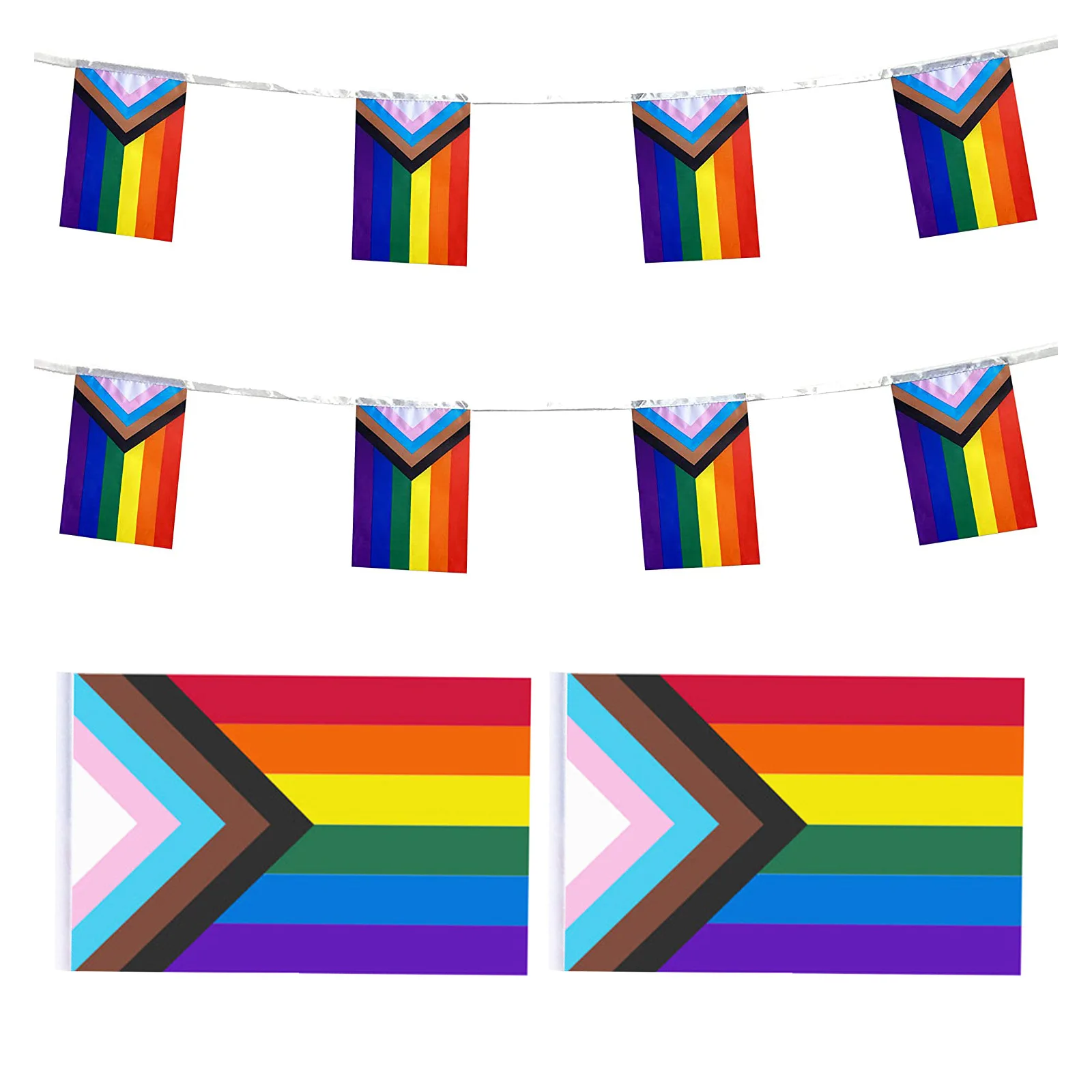 Rainbow Banner 2 Pieces 21cm X 14cm 6.8m Length Colorful Decoration Fade-resistant Foldable Polyester Accessories
Rainbow Banner 2 Pieces 21cm X 14cm 6.8m Length Colorful Decoration Fade-resistant Foldable Polyester Accessories