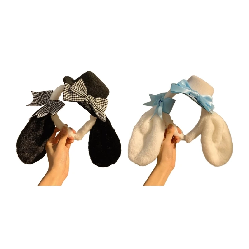 Top Hat&Bowknot Decor Puppy Ear Shape Hair Hoop Sweet Girls Plush Headpiece Carnival Party Cosplay Photography Headband
Top Hat&Bowknot Decor Puppy Ear Shape Hair Hoop Sweet Girls Plush Headpiece Carnival Party Cosplay Photography Headband
