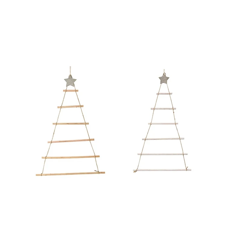 HOT-2 Pcs DIY Wooden Christmas Tree Wooden Wall Hanging Christmas Tree New Year Decoration, Wood Color & White
HOT-2 Pcs DIY Wooden Christmas Tree Wooden Wall Hanging Christmas Tree New Year Decoration, Wood Color & White