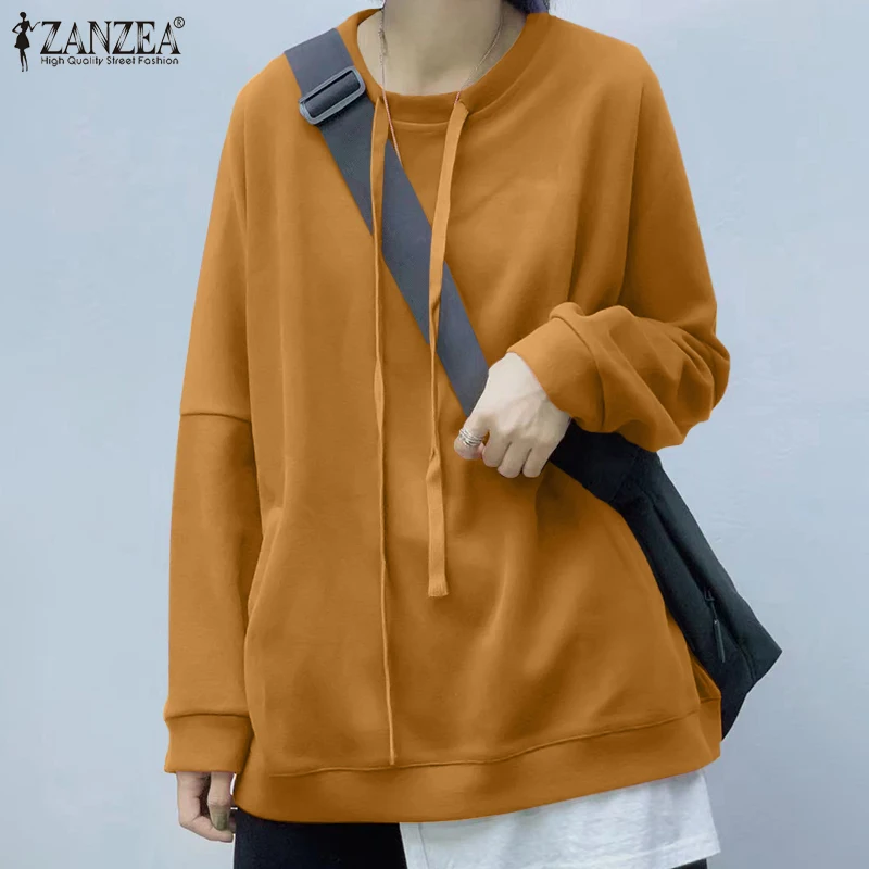 2022 Fashion Solid Sweatshirt Women Casual Long Sleeve O Neck Pullover ZANZEA Vintage Lace Up Hoodies Holiday Plain Baggy Tops
2022 Fashion Solid Sweatshirt Women Casual Long Sleeve O Neck Pullover ZANZEA Vintage Lace Up Hoodies Holiday Plain Baggy Tops