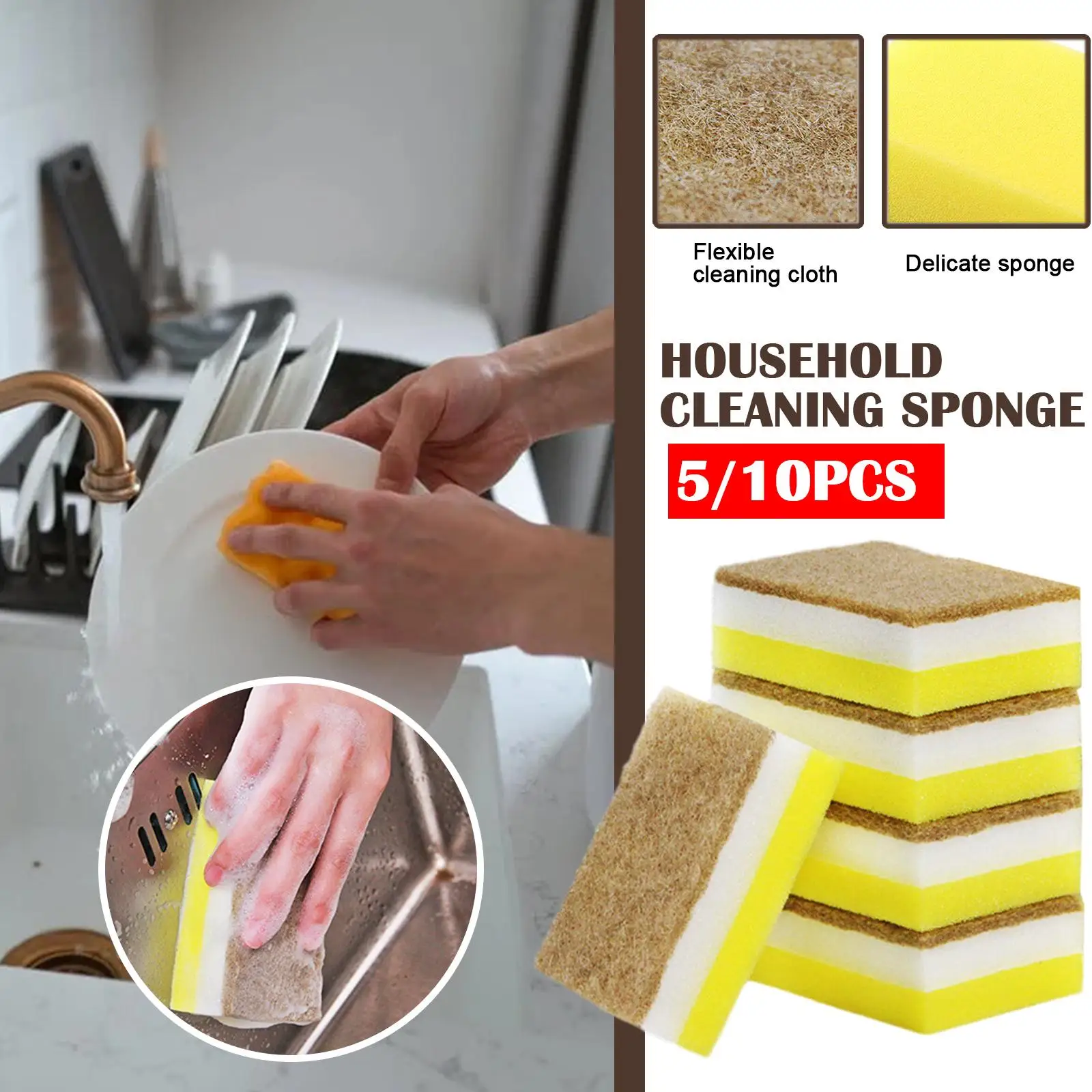 10 шт., губка-скраб для мытья посуды
10 шт., губка-скраб для мытья посуды