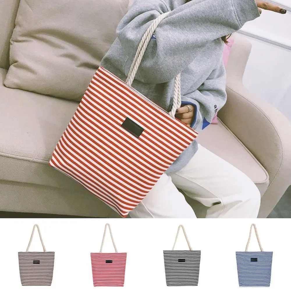 Canvas Tote Shoulder Bag Casual Linen Stripe Large Capacity Bucket Bag Strong Handle Shopping Handbag Women Outdoor
Canvas Tote Shoulder Bag Casual Linen Stripe Large Capacity Bucket Bag Strong Handle Shopping Handbag Women Outdoor
