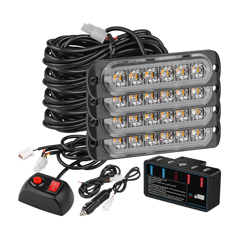 4pcs LED Kit 6SMD Emergency Light Stroboscopes 12v Lights Truck Police Flasher Wireless Car Emergency Beacon Strobe Lights
4pcs LED Kit 6SMD Emergency Light Stroboscopes 12v Lights Truck Police Flasher Wireless Car Emergency Beacon Strobe Lights