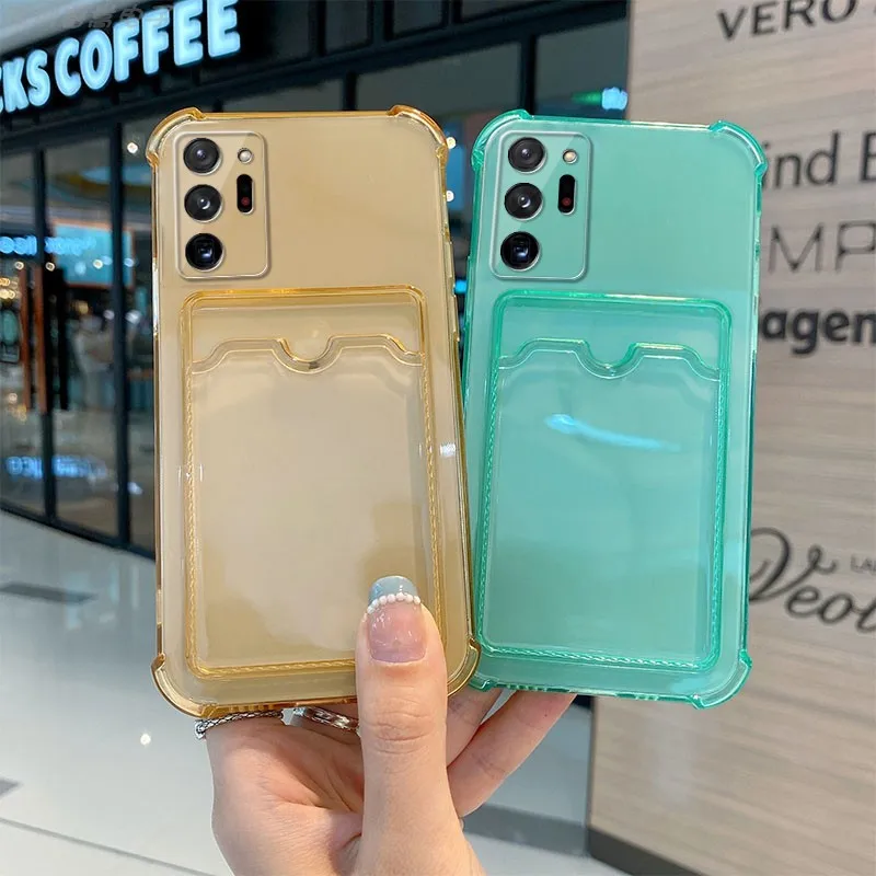 Transparent Card Slot Bag Holder Case For Samsung Galaxy S21 S30 S20 S10 A52 A72 A32 A12 A22 Clear Shockproof Soft Wallet Cover
Transparent Card Slot Bag Holder Case For Samsung Galaxy S21 S30 S20 S10 A52 A72 A32 A12 A22 Clear Shockproof Soft Wallet Cover
