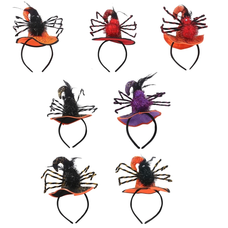 Novelty Spider Party Headband Witch Hat Headband Hair Hoop All-match Halloween Hair Accessories for Family Gatherings
Novelty Spider Party Headband Witch Hat Headband Hair Hoop All-match Halloween Hair Accessories for Family Gatherings