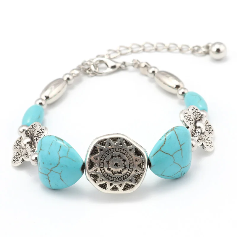 Vintage Silver Medal Sun Charm Bracelets for Women Flower Love Heart Boho Natural Stone Beads Bangle Anklet Girl Trendy Jewelry
Vintage Silver Medal Sun Charm Bracelets for Women Flower Love Heart Boho Natural Stone Beads Bangle Anklet Girl Trendy Jewelry