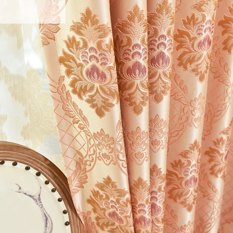 European Style Curtains for Living Room Luxury Gold Wire Jacquard Cortinas Para La Sala Blackout Curtains Window Home Custom
European Style Curtains for Living Room Luxury Gold Wire Jacquard Cortinas Para La Sala Blackout Curtains Window Home Custom