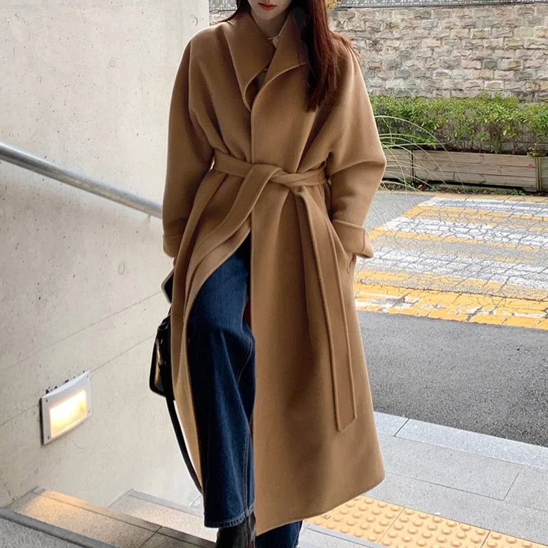 Women'S Wool Autumn New Temperament Small Lapel Comfortable Long-Sleeved Fashion Solid Color Beautiful Bandage Woolen Coat
Women'S Wool Autumn New Temperament Small Lapel Comfortable Long-Sleeved Fashion Solid Color Beautiful Bandage Woolen Coat