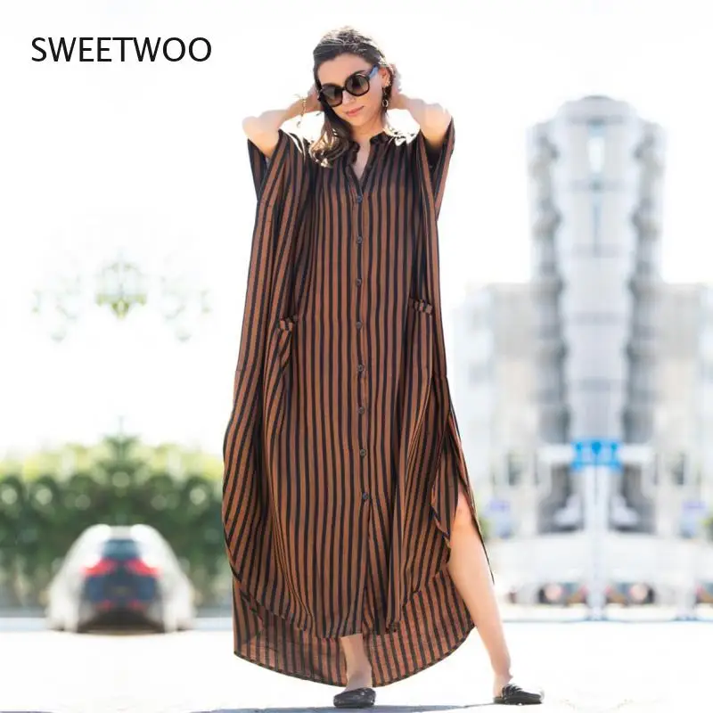 Casual Bikini Cover-ups Blue Tunic Sexy Striped Front Open Summer Beach Dress Elegant Women Beach Wear Swim Suit Cover Up Q1097
Casual Bikini Cover-ups Blue Tunic Sexy Striped Front Open Summer Beach Dress Elegant Women Beach Wear Swim Suit Cover Up Q1097