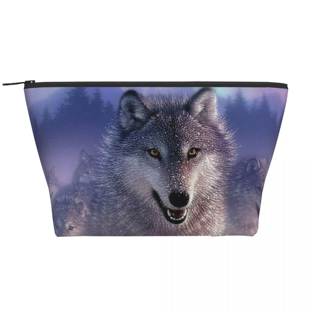 Трапециевидные портативные косметички «волк в снегу», ежедневная косметичка для хранения, яркая дорожная Сумочка для туалетных принадлежностей 
Трапециевидные портативные косметички «волк в снегу», ежедневная косметичка для хранения, яркая дорожная Сумочка для туалетных принадлежностей