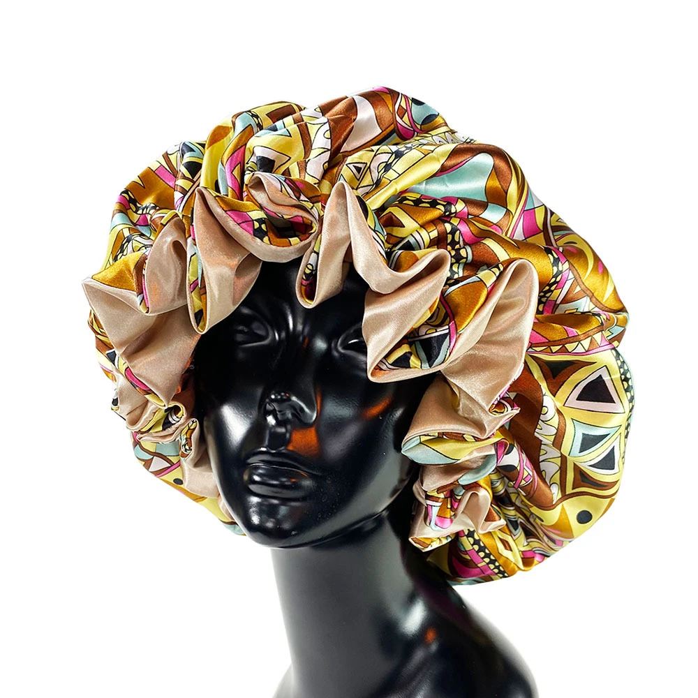 Reversible Women Satin Bonnet Hair Caps Double Layer Silky Big Bonnet for Lady Printing Sleep Cap Head Wrap
Reversible Women Satin Bonnet Hair Caps Double Layer Silky Big Bonnet for Lady Printing Sleep Cap Head Wrap