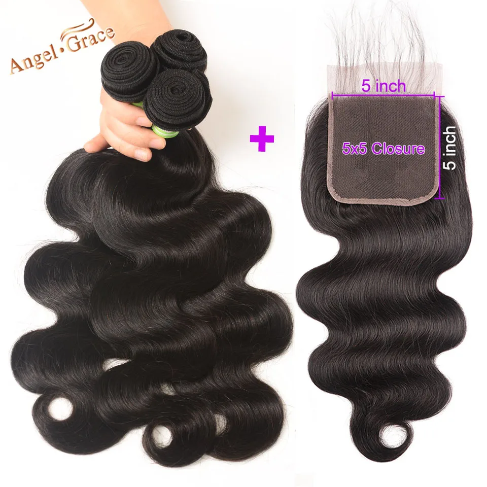 Angel Grace Body Wave Bundles With Closure Human Hair Bundles With 5x5 Closure Remy Malaysia Human Hair Weave Bundles
Angel Grace Body Wave Bundles With Closure Human Hair Bundles With 5x5 Closure Remy Malaysia Human Hair Weave Bundles
