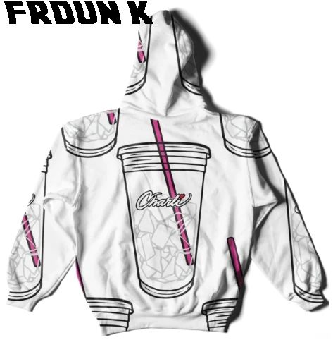 

FRDUN TOMMY 3D Ice Coffee Splatter boy girl Hoody kids Sweatshirts Men and Women hoodie Charli DAmelio Unisex tops clothe