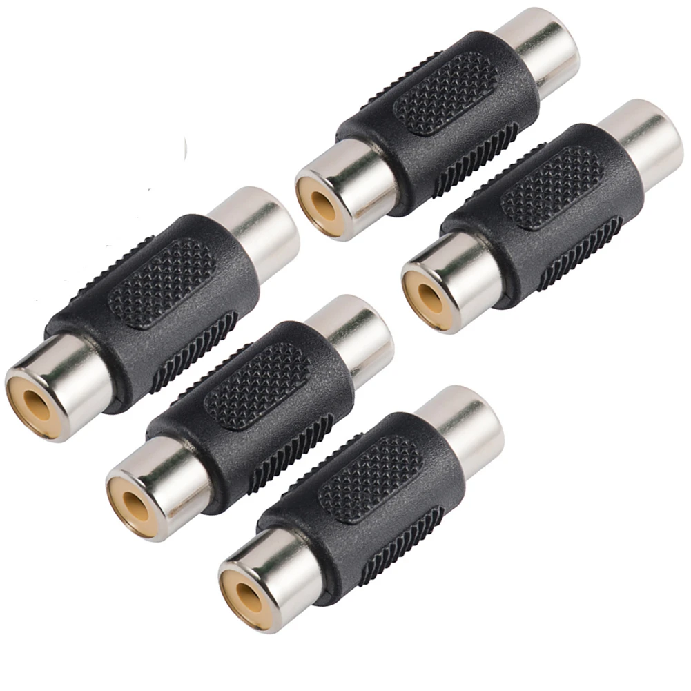 5 Pcs RCA Female To Female Audio Video Cable Coupler Jack Plug Adapter Connector RCA Component Video Coupler Cables Joiner
5 Pcs RCA Female To Female Audio Video Cable Coupler Jack Plug Adapter Connector RCA Component Video Coupler Cables Joiner