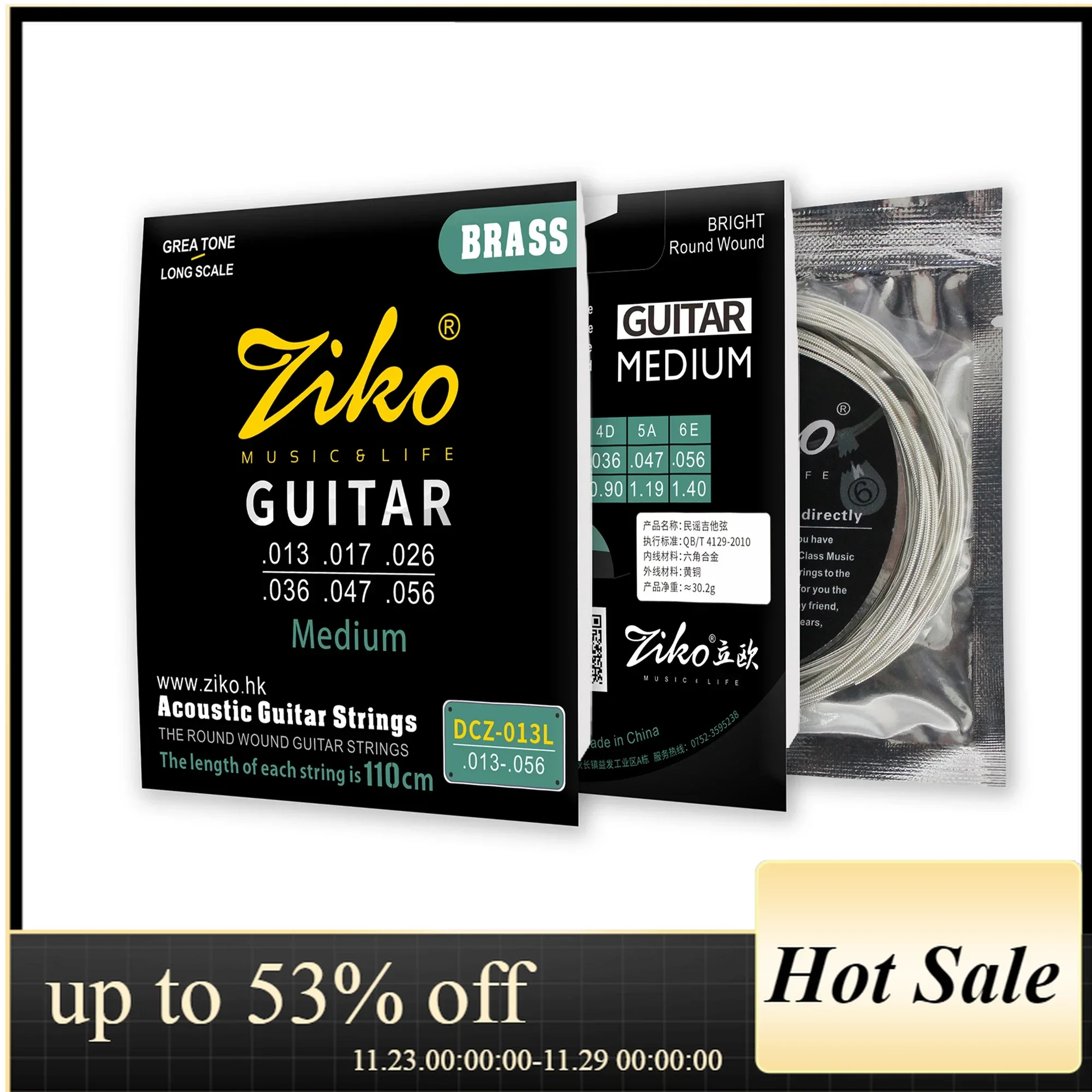 ZIKO Acoustic Guitar Strings High Quality Brass Wire Strings the Round Wound Acoustic Guitar Strings Guitar Accessories & Parts
ZIKO Acoustic Guitar Strings High Quality Brass Wire Strings the Round Wound Acoustic Guitar Strings Guitar Accessories & Parts