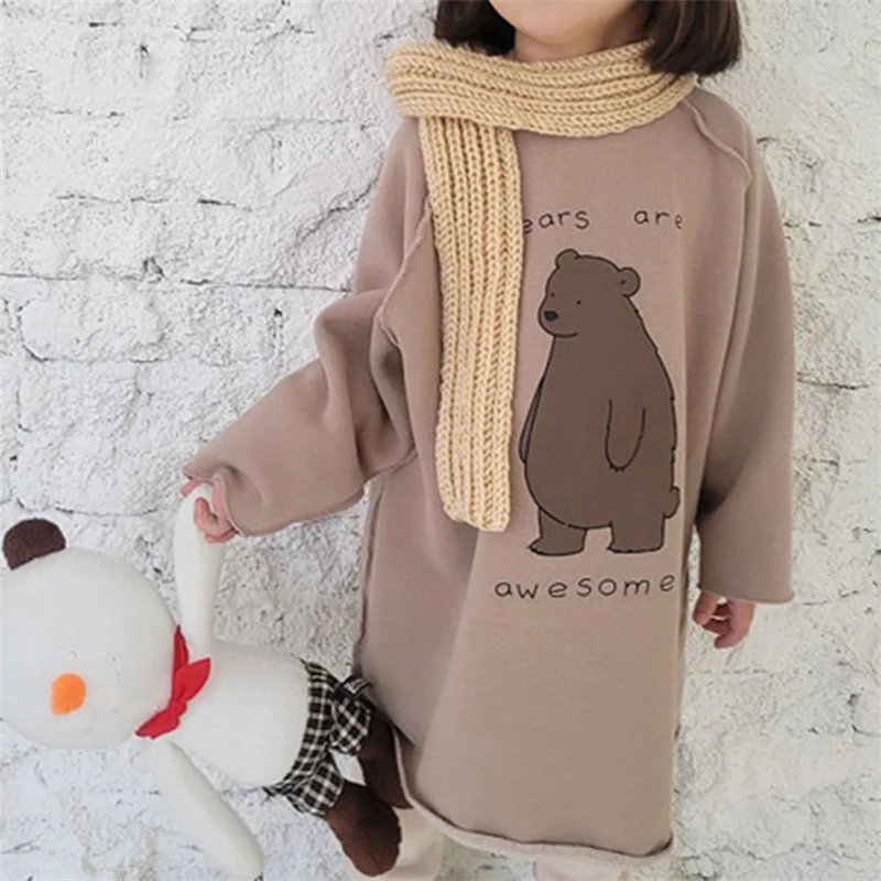 Winter spot ins Super Fire Dress Girl's Little Bear Cartoon Terry Fleece Loose Sweater Skirt
Winter spot ins Super Fire Dress Girl's Little Bear Cartoon Terry Fleece Loose Sweater Skirt