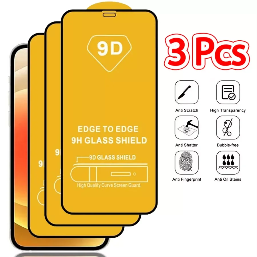 9D 3Pcs Tempered Glass For iPhone 11 12 13 Pro Max Screen Protector For iPhone X Xr Xs Max 7 8 6S Plus SE 2020 Full Cover Glass
9D 3Pcs Tempered Glass For iPhone 11 12 13 Pro Max Screen Protector For iPhone X Xr Xs Max 7 8 6S Plus SE 2020 Full Cover Glass