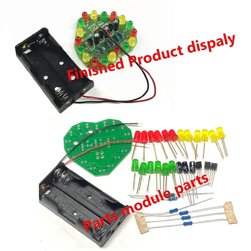 Christmas DIY Heart-Shaped LED Flashing Light Module Red Yellow and Green Heart-Shaped LED Cycle Light Loose Parts Electronic
Christmas DIY Heart-Shaped LED Flashing Light Module Red Yellow and Green Heart-Shaped LED Cycle Light Loose Parts Electronic