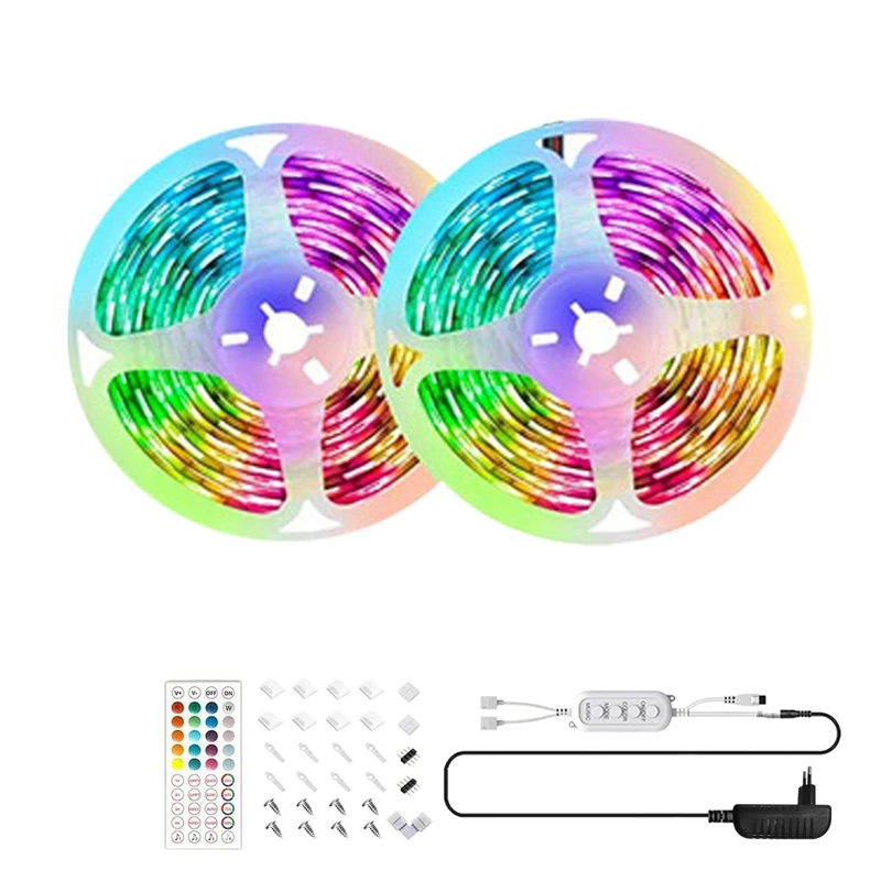 EU Plug 10M LED Strip, Smart APP Music Sync Color Changing LED Fairy Lights Strips With Control Boxes & Remote Control
EU Plug 10M LED Strip, Smart APP Music Sync Color Changing LED Fairy Lights Strips With Control Boxes & Remote Control