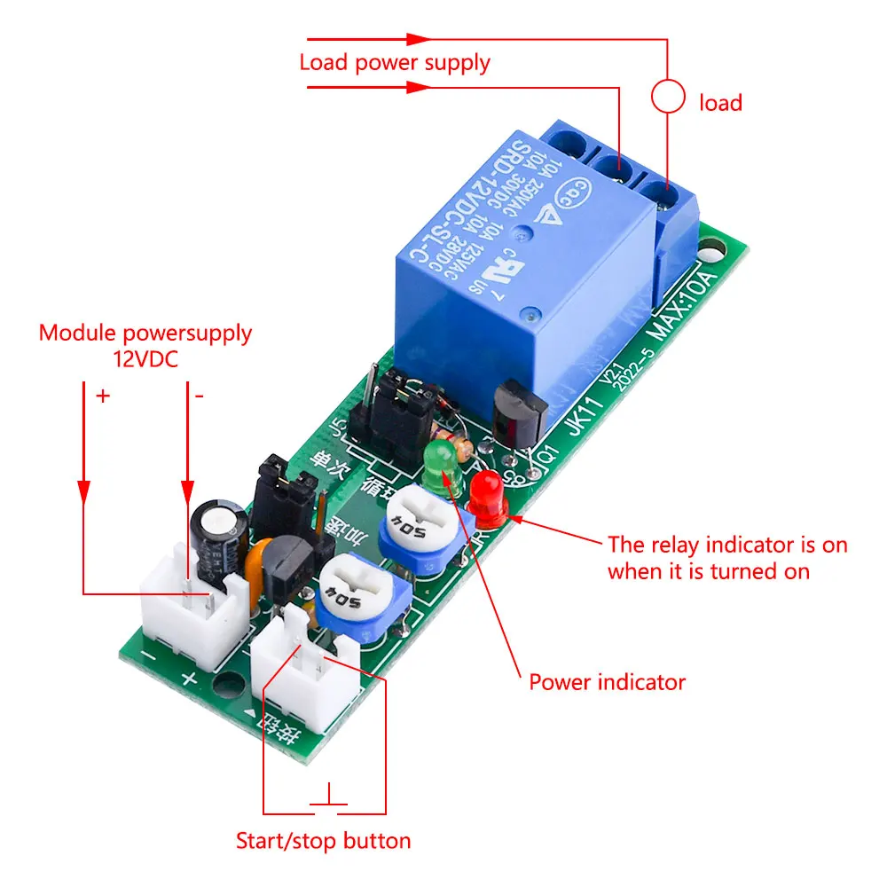 DC 5V 12V 24V Timer Delay Relay Module Adjustable Cycle Timer Delay On/Off Switch Power Supply Relay Module 0-15Minutes/24Hours
DC 5V 12V 24V Timer Delay Relay Module Adjustable Cycle Timer Delay On/Off Switch Power Supply Relay Module 0-15Minutes/24Hours
