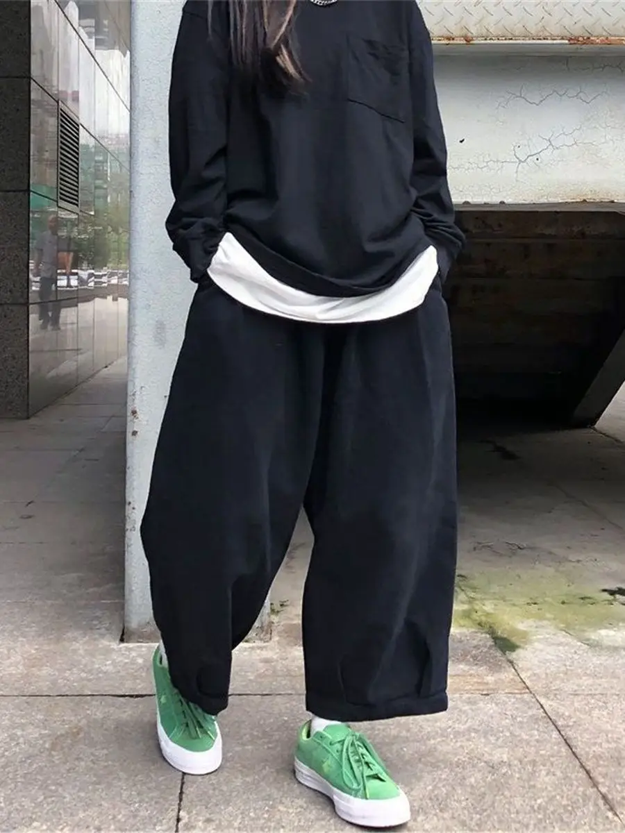 Летние брюки большого размера, весенние однотонные мешковатые спортивные брюки в стиле Харадзюку, японские брюки Ulzzang, модные белые и черные брюки в стиле хип-хоп для женщин
Летние брюки большого размера, весенние однотонные мешковатые спортивные брюки в стиле Харадзюку, японские брюки Ulzzang, модные белые и черные брюки в стиле хип-хоп для женщин