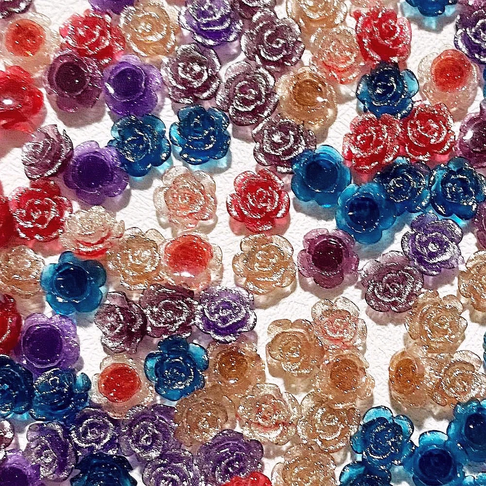 50PCS 8MM Retro 3D Acrylic Rose Flower Nail Art Charms Glitter Gradient Camellia For Nails Decoration Manicure Decor Accessories
50PCS 8MM Retro 3D Acrylic Rose Flower Nail Art Charms Glitter Gradient Camellia For Nails Decoration Manicure Decor Accessories