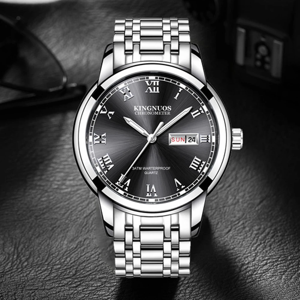 Men Watch Stainless Steel Top Quailty Luxury Mens Quartz Watches Waterproof Luminous Date Week Sport Wristwatch reloj hombre
Men Watch Stainless Steel Top Quailty Luxury Mens Quartz Watches Waterproof Luminous Date Week Sport Wristwatch reloj hombre
