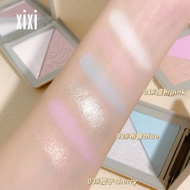 

New Glitter Jasmine Highlighters Cosmetics For Face Shimmer Matte Pressed Glow Illuminator Soft Powder Professional Makeup