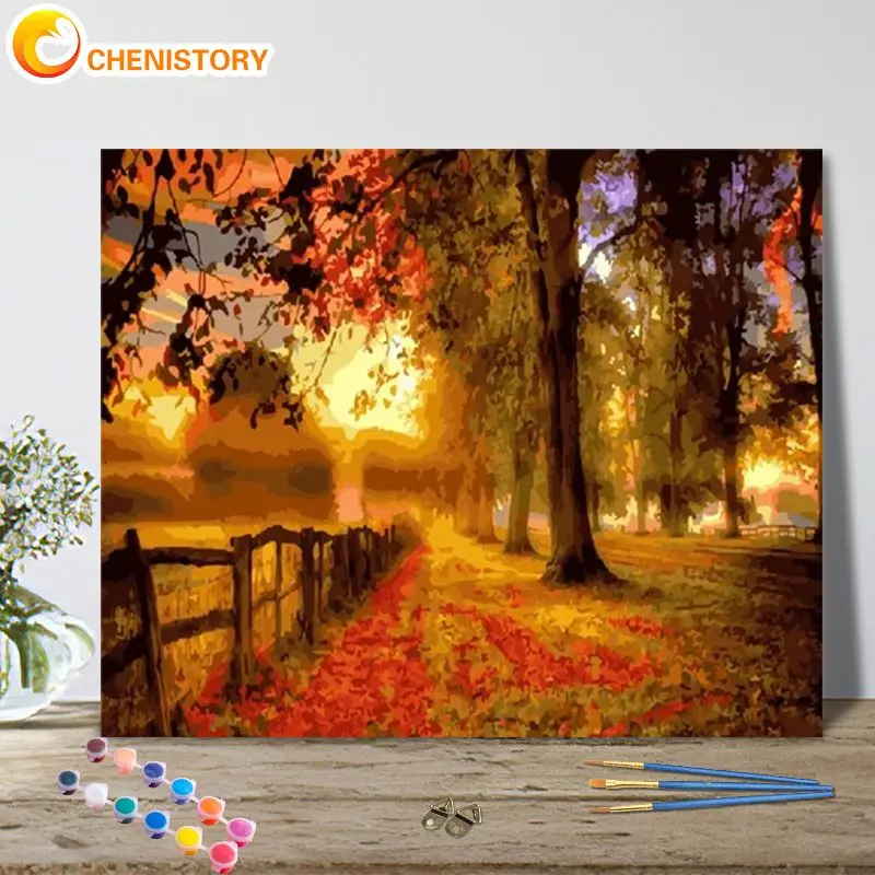 CHENISTORY Oil Painting By Number Autumn Trees Landscape Kits Handpainted Diy Picture By Number Drawing On Canvas Home Decoratio
CHENISTORY Oil Painting By Number Autumn Trees Landscape Kits Handpainted Diy Picture By Number Drawing On Canvas Home Decoratio