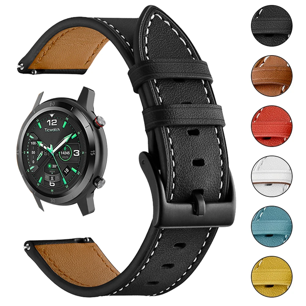 20mm 22mm Genuine Leather Wrist Strap for TicWatch Pro 3 Ultra GPS/E3 Watchband for TicWatch Pro 2021/GTX/E2 Band Belt Wristband
20mm 22mm Genuine Leather Wrist Strap for TicWatch Pro 3 Ultra GPS/E3 Watchband for TicWatch Pro 2021/GTX/E2 Band Belt Wristband