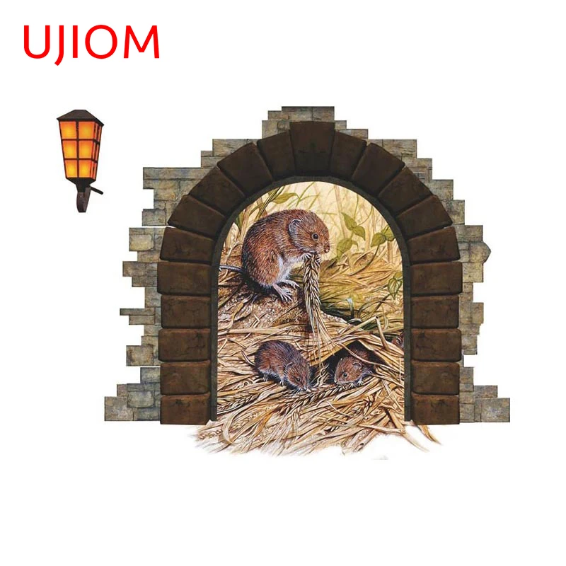 UJIOM 13cm x 10.1cm Cute Room Decoration Mouse Hole Wall Stickers Bathroom Vinyl Creative Decals Waterproof House Decoration
UJIOM 13cm x 10.1cm Cute Room Decoration Mouse Hole Wall Stickers Bathroom Vinyl Creative Decals Waterproof House Decoration