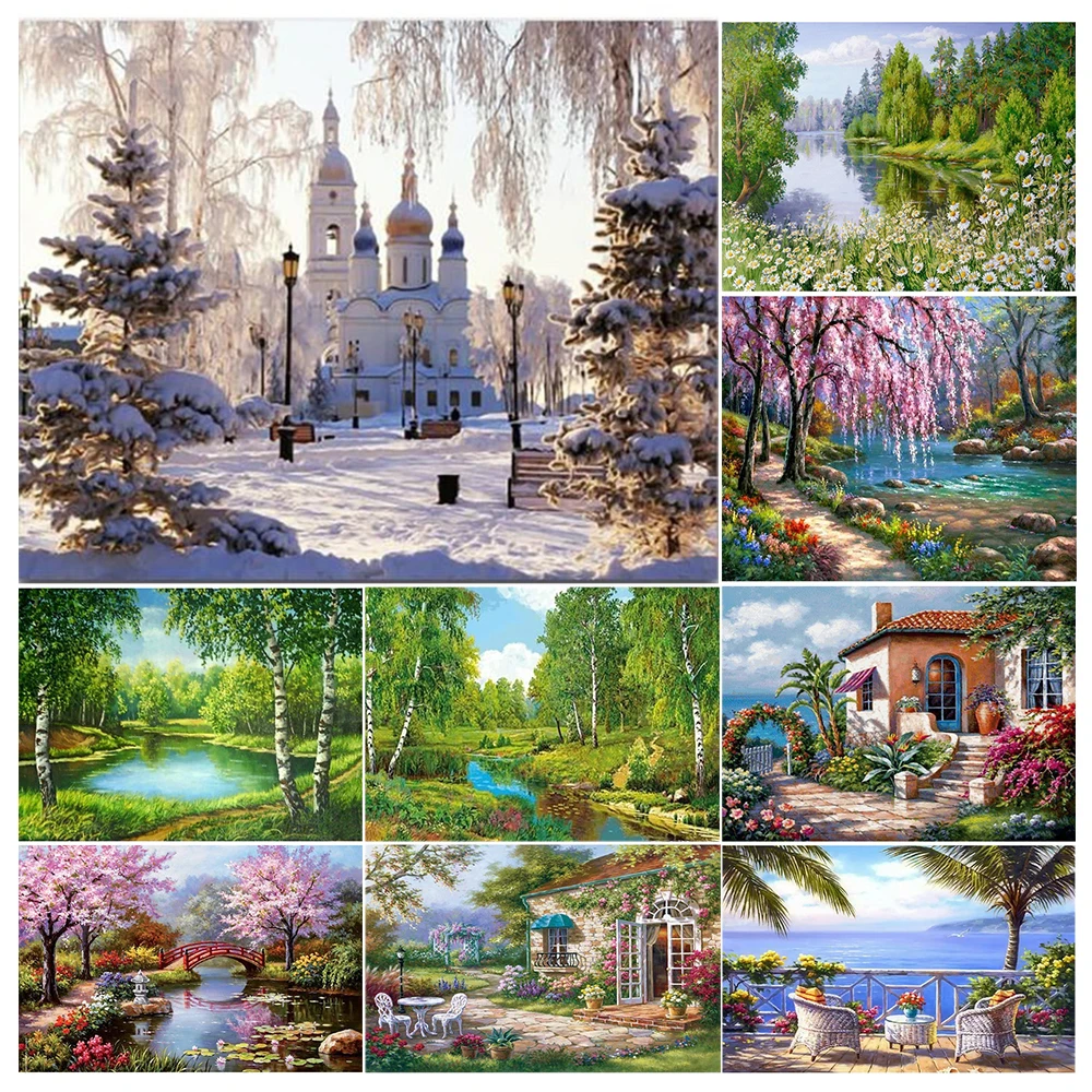 New DIY 5D Diamond Painting Woods Landscape Full Round Drill Resin Diamond Embroidery Picture Rhinestone Home Decor Gift
New DIY 5D Diamond Painting Woods Landscape Full Round Drill Resin Diamond Embroidery Picture Rhinestone Home Decor Gift