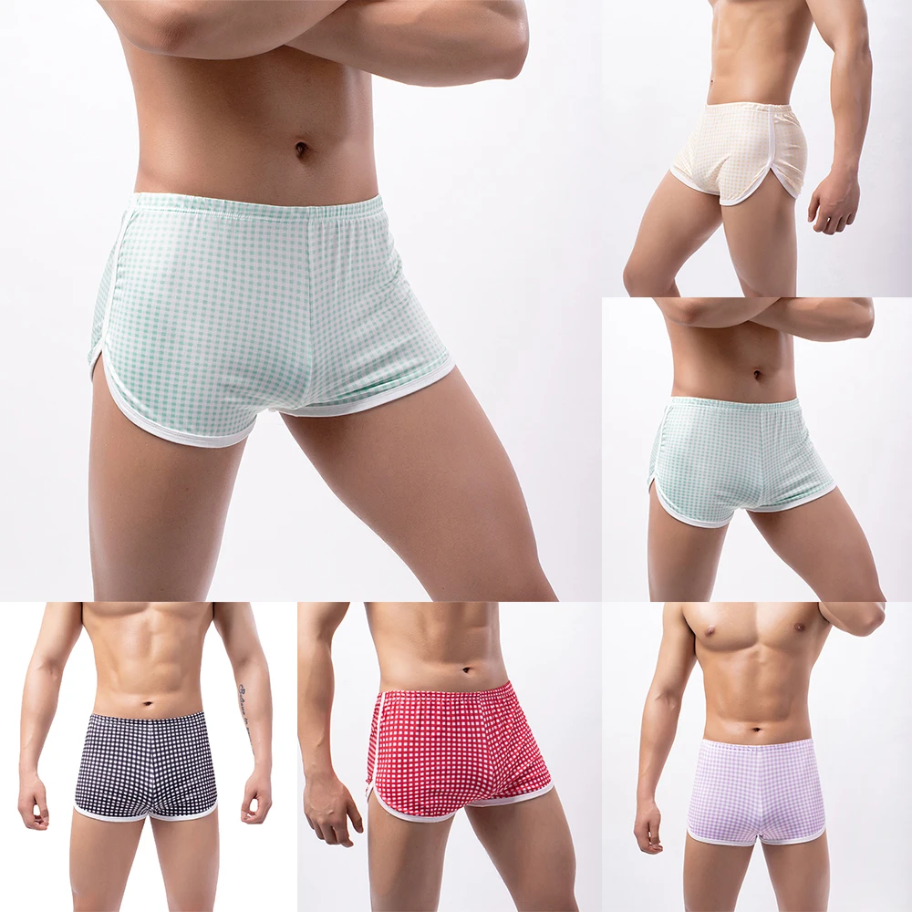 Men's Casual Homewear Breathable Comfortable Boxer Briefs Shorts Plaid Print Underwear Trunks Elastic Intimates
Men's Casual Homewear Breathable Comfortable Boxer Briefs Shorts Plaid Print Underwear Trunks Elastic Intimates
