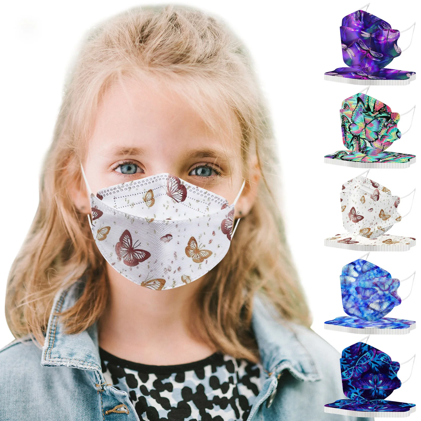 50pc Kids Tie-dye Gradient Printed Face Masks Nonwove Prevention Fish Mask For Girl Boy butterfly print Earloop Bandage Masques
50pc Kids Tie-dye Gradient Printed Face Masks Nonwove Prevention Fish Mask For Girl Boy butterfly print Earloop Bandage Masques