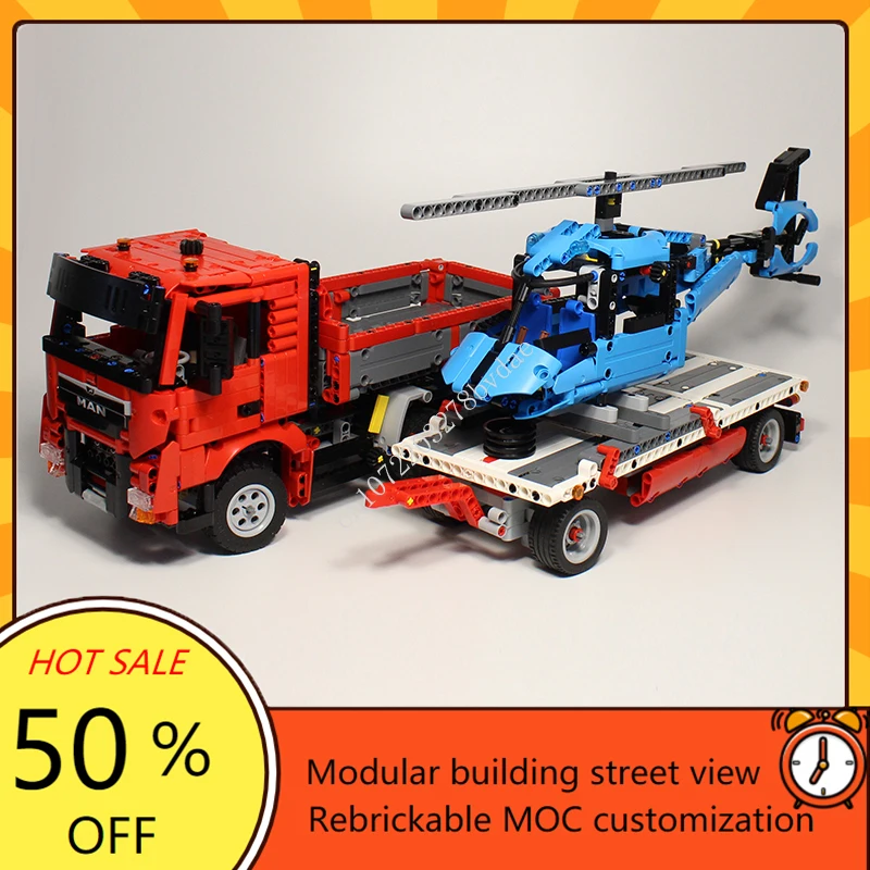 Высокотехнологичный механический MOC Man TGX вертолет экскаватор транспортный прицеп инженерные модели транспортных средств наборы строитель...
Высокотехнологичный механический MOC Man TGX вертолет экскаватор транспортный прицеп инженерные модели транспортных средств наборы строитель...