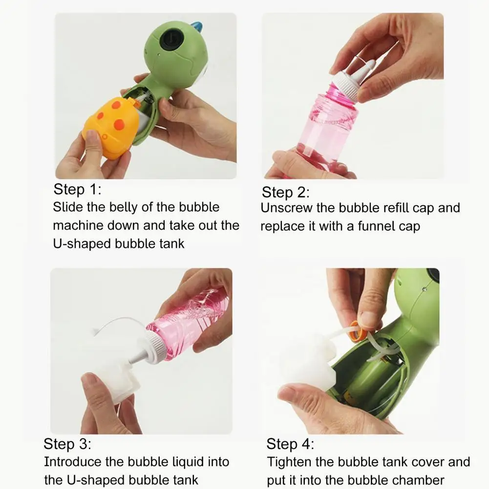 Lightweight Animal Duck/Dinosaur/Deer Electric Bubble Toy Bubble Blower Plastic Detachable Handle
Lightweight Animal Duck/Dinosaur/Deer Electric Bubble Toy Bubble Blower Plastic Detachable Handle
