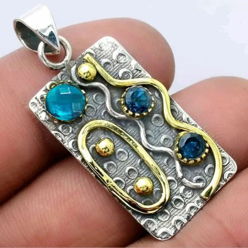 Vintage Ethnic Geometry Metal Pendant Necklace Bohemian Silver Color Inlay Round Blue Stone Necklaces Jewelry
Vintage Ethnic Geometry Metal Pendant Necklace Bohemian Silver Color Inlay Round Blue Stone Necklaces Jewelry