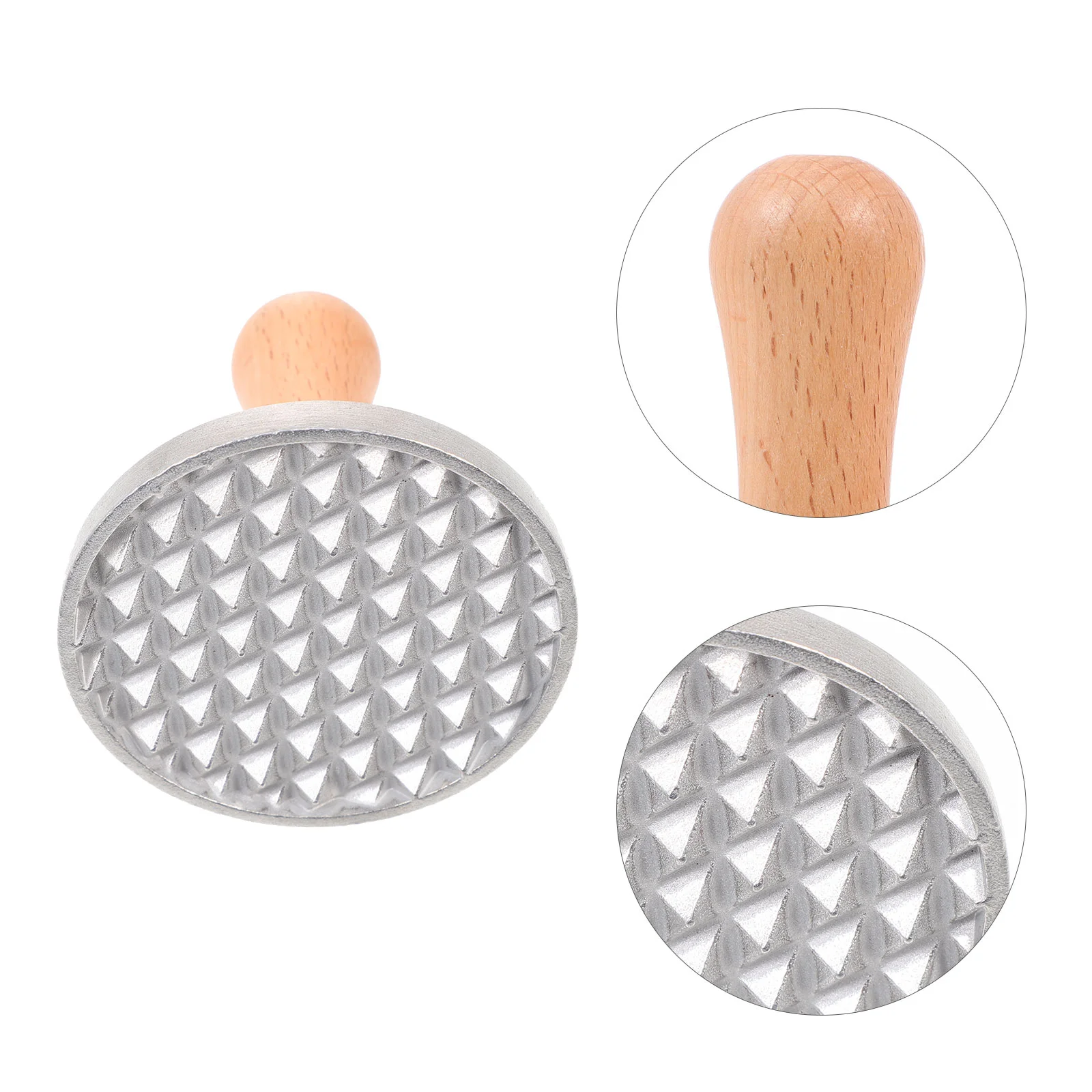 

Sherchpry Biscuit Pressing Molds Cookie Metal Cookie Press Wooden Handle Embosser Stamp Fondant Making Presser Zinc Alloy Cookie