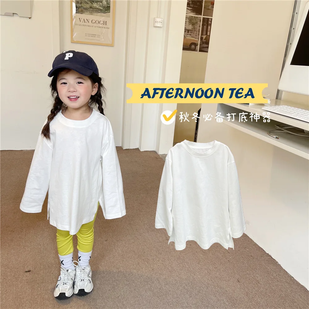 Girls' Long-Sleeved T-shirt Children's Clothing 2022 New Autumn Children's Bottoming Shirt Girls' T-shirt Children White Top
Girls' Long-Sleeved T-shirt Children's Clothing 2022 New Autumn Children's Bottoming Shirt Girls' T-shirt Children White Top