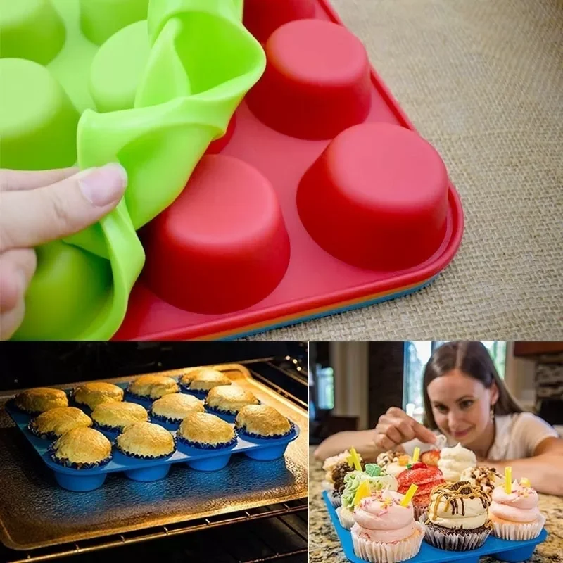 NEW2022 Silicone Cupcake Baking Pan Home Kitchen Rubber Trays Molds Silicone Molds
NEW2022 Silicone Cupcake Baking Pan Home Kitchen Rubber Trays Molds Silicone Molds