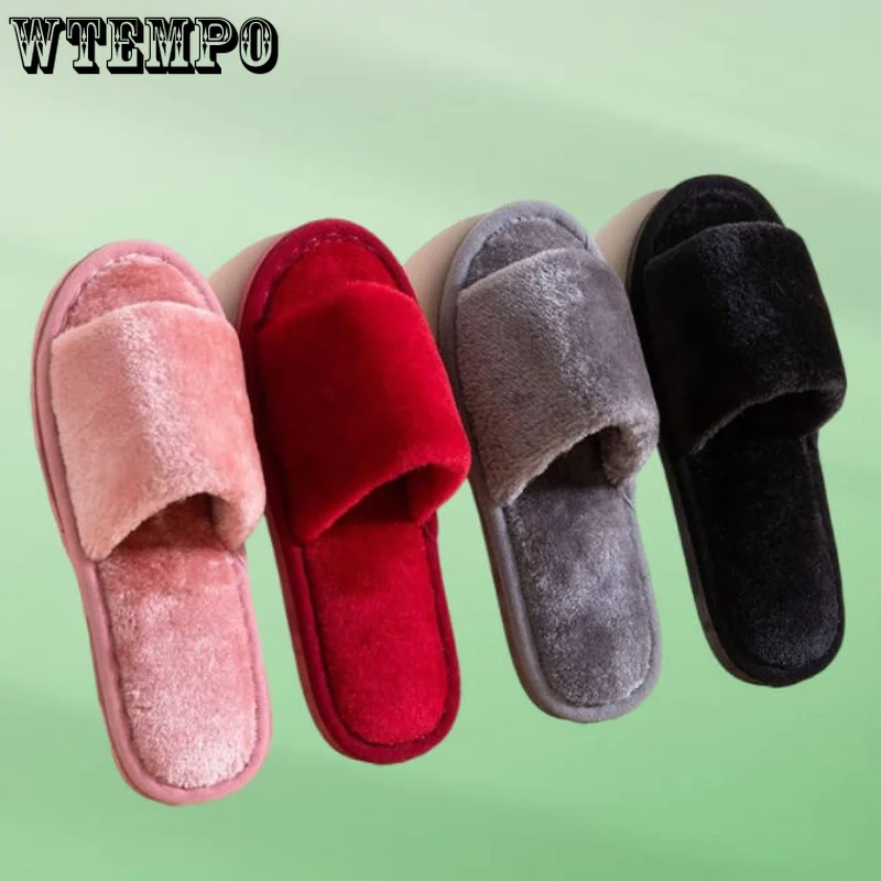 Женские зимние тапочки WTEMPO, модная пушистая женская обувь для дома, однотонная плюшевая теплая хлопковая обувь, Прямая поставка
Женские зимние тапочки WTEMPO, модная пушистая женская обувь для дома, однотонная плюшевая теплая хлопковая обувь, Прямая поставка