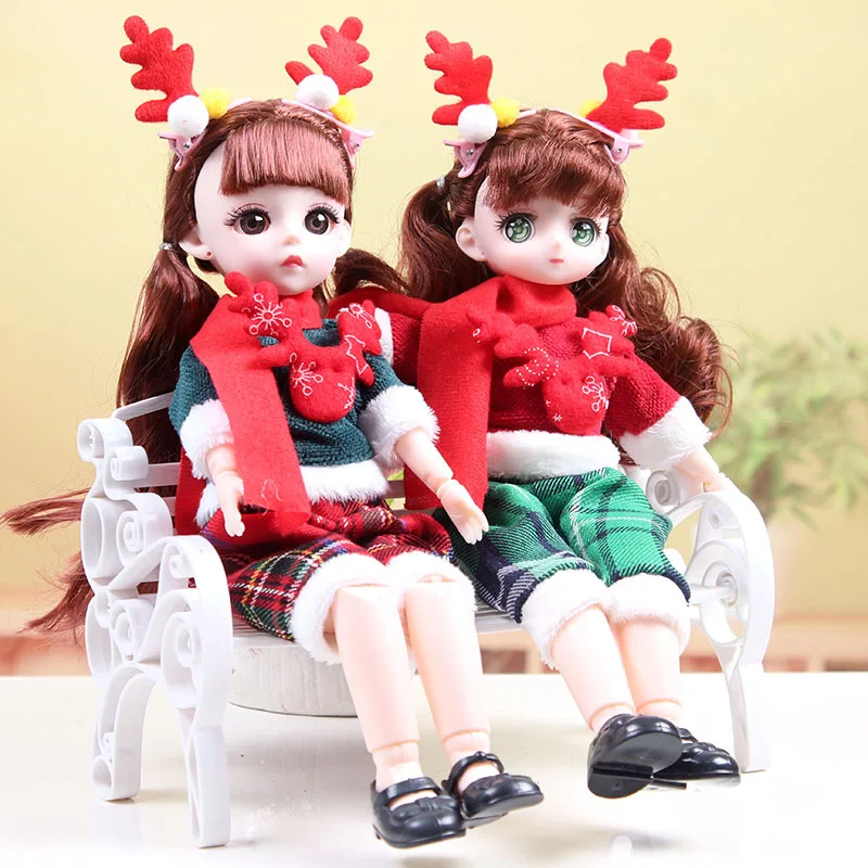 New 1/6 Bjd Christmas 30cm Doll 20 Joint Movable 3D Real Eye Princess Dress Suit Doll Girl Birthday Gift Children's DIY Toy
New 1/6 Bjd Christmas 30cm Doll 20 Joint Movable 3D Real Eye Princess Dress Suit Doll Girl Birthday Gift Children's DIY Toy