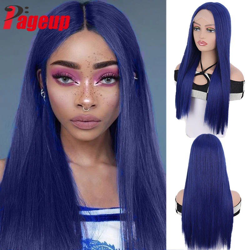 Pageup Synthetic Lace Front Wigs For Women Straight Lace Front Wigs Heat Resistant Natural Blue Color Lace Front Wigs Long
Pageup Synthetic Lace Front Wigs For Women Straight Lace Front Wigs Heat Resistant Natural Blue Color Lace Front Wigs Long