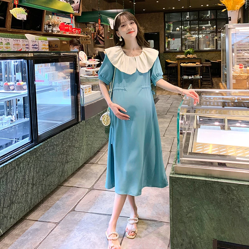 8685# 2022 Summer Korean Fashion Maternity Long Dress Sweet Lovely A Line Loose Clothes for Pregnant Women Pregnancy OL Formal
8685# 2022 Summer Korean Fashion Maternity Long Dress Sweet Lovely A Line Loose Clothes for Pregnant Women Pregnancy OL Formal