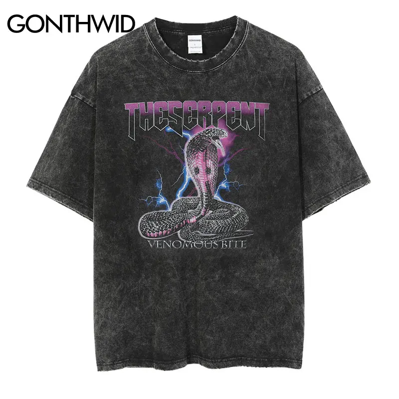 Men Hip Hop Streetwear T Shirts Vintage Lightning Serpent Print Punk Gothic Cotton Tshirts 2022 Harajuku Retro Short Sleeve Tees
Men Hip Hop Streetwear T Shirts Vintage Lightning Serpent Print Punk Gothic Cotton Tshirts 2022 Harajuku Retro Short Sleeve Tees