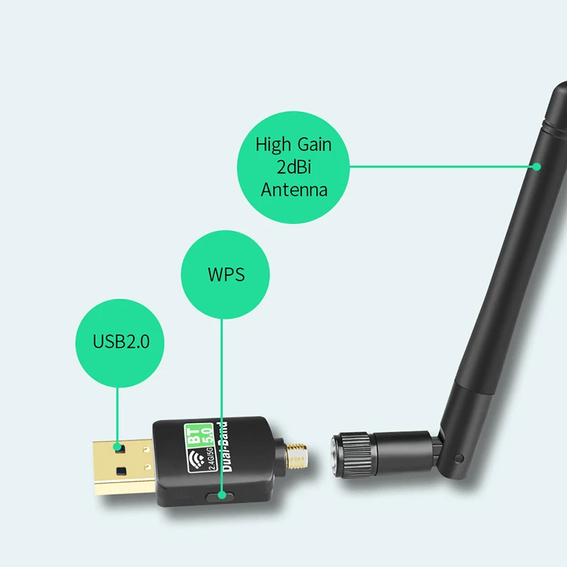 RYRA 600M USB WIFI -compatible 5.0 Adapter Dual Band 2.4G/5Ghz Wireless Wi-Fi Network Card Adapters Connecting
RYRA 600M USB WIFI -compatible 5.0 Adapter Dual Band 2.4G/5Ghz Wireless Wi-Fi Network Card Adapters Connecting