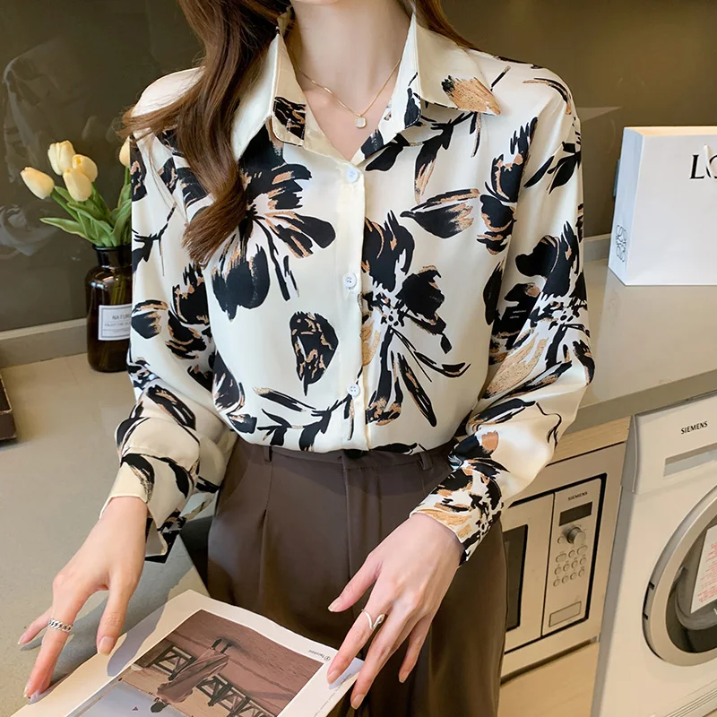 Chiffon Women's Blouse Polo Girl's Shirt Print Long Sleeve Top Korean Style Casual Loose Summer Fashion Clothing
Chiffon Women's Blouse Polo Girl's Shirt Print Long Sleeve Top Korean Style Casual Loose Summer Fashion Clothing