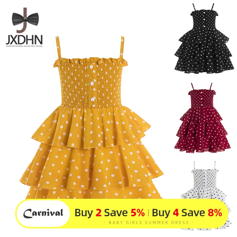 Kids Summer Dresses for Girls Polka Dot Princess Dress Cake Layers Sling Elegant Party Tutu Children's Clothing 3-8Y Clothes
Kids Summer Dresses for Girls Polka Dot Princess Dress Cake Layers Sling Elegant Party Tutu Children's Clothing 3-8Y Clothes