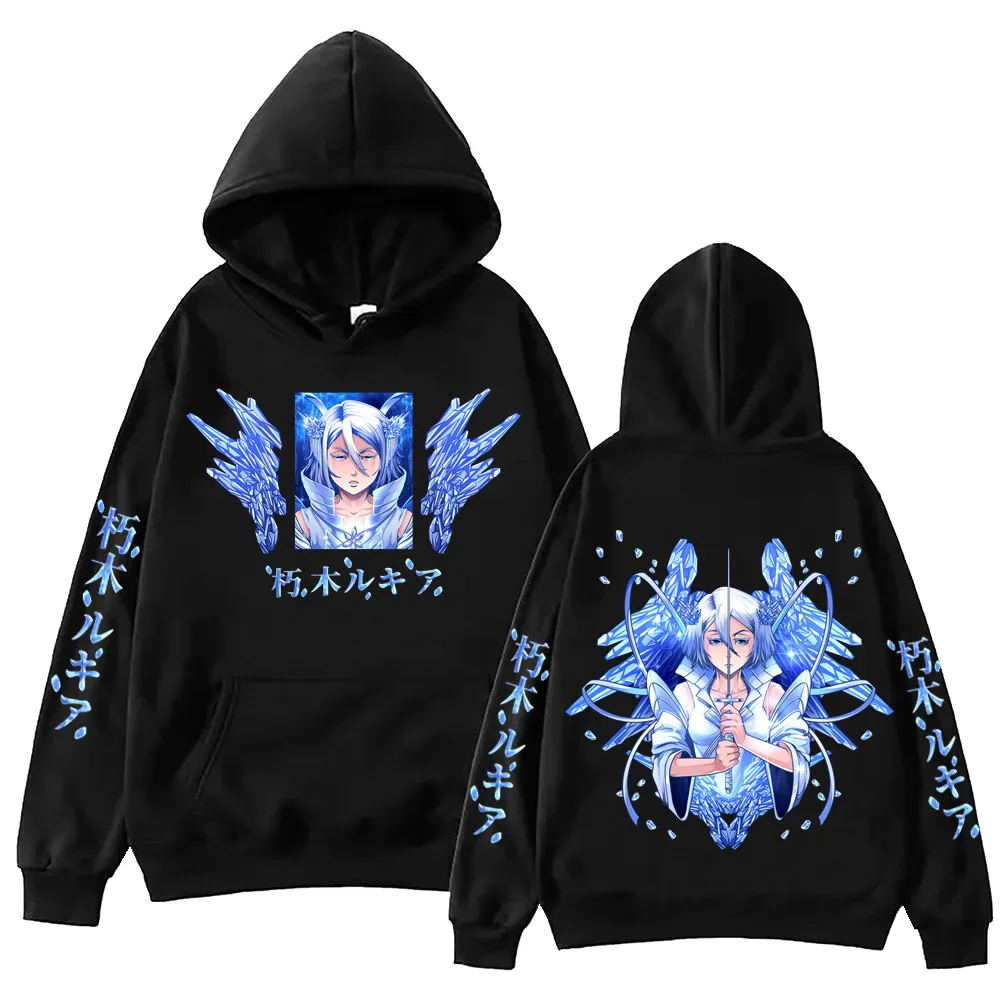 Anime Bleach Kusaki Rukia Hoodie Harajuku Hip Hop Pullover Tops Sweatshirt Fans Gift